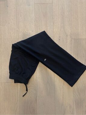 ALO Yoga Black Drawstring Waist Wide-Leg Pants